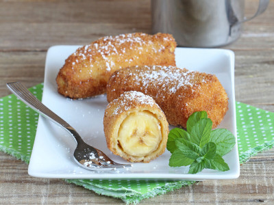 51 Gebackene Banane mit Honig